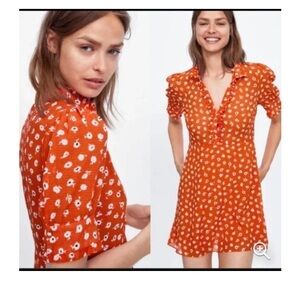Zara xs orange dress